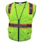 Ge Hi-Vis Safety Vest XL Class 2 , Zipper 8 Pockets, ID Window GV086GXL - alternate 1